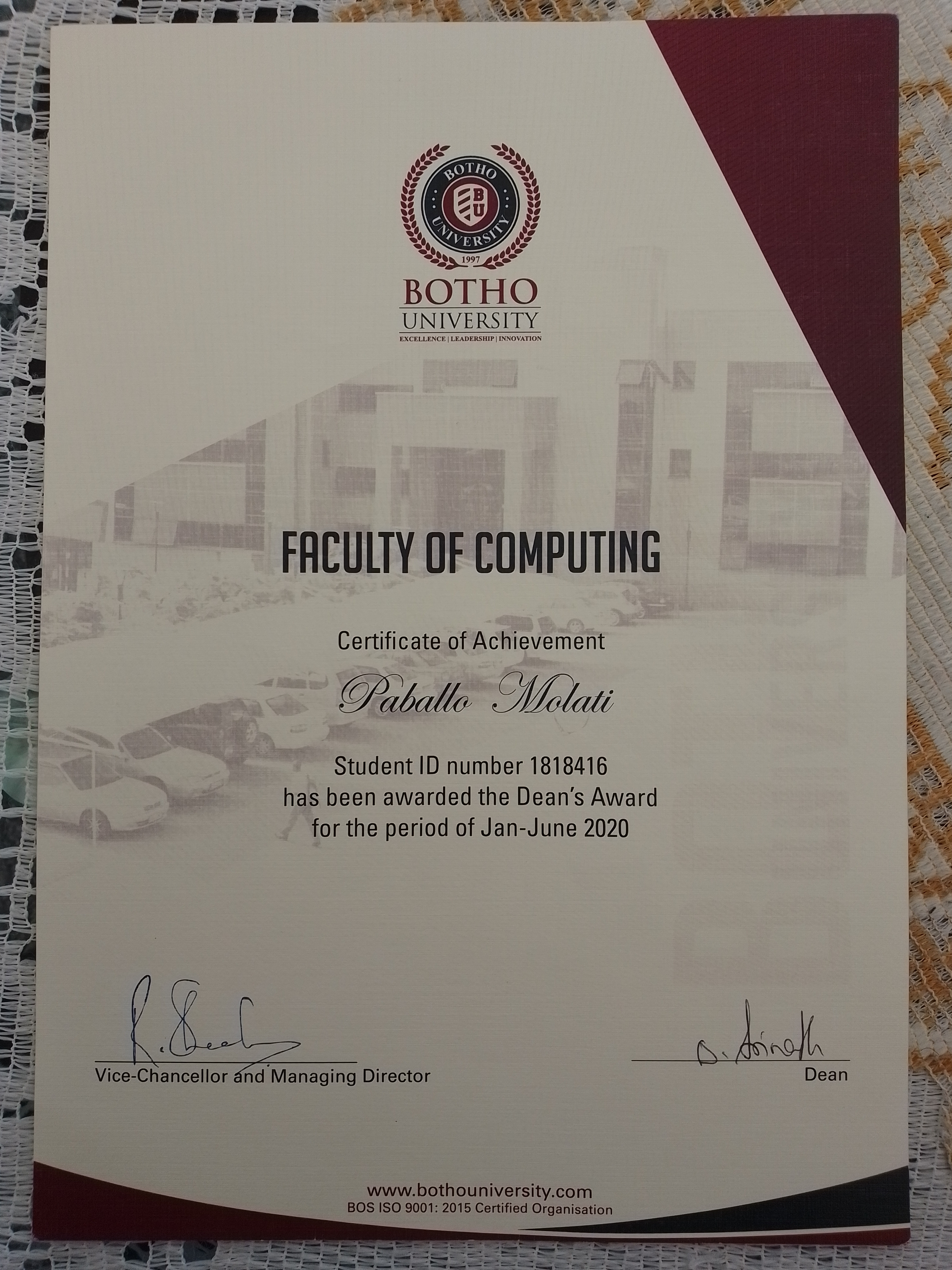 certificate