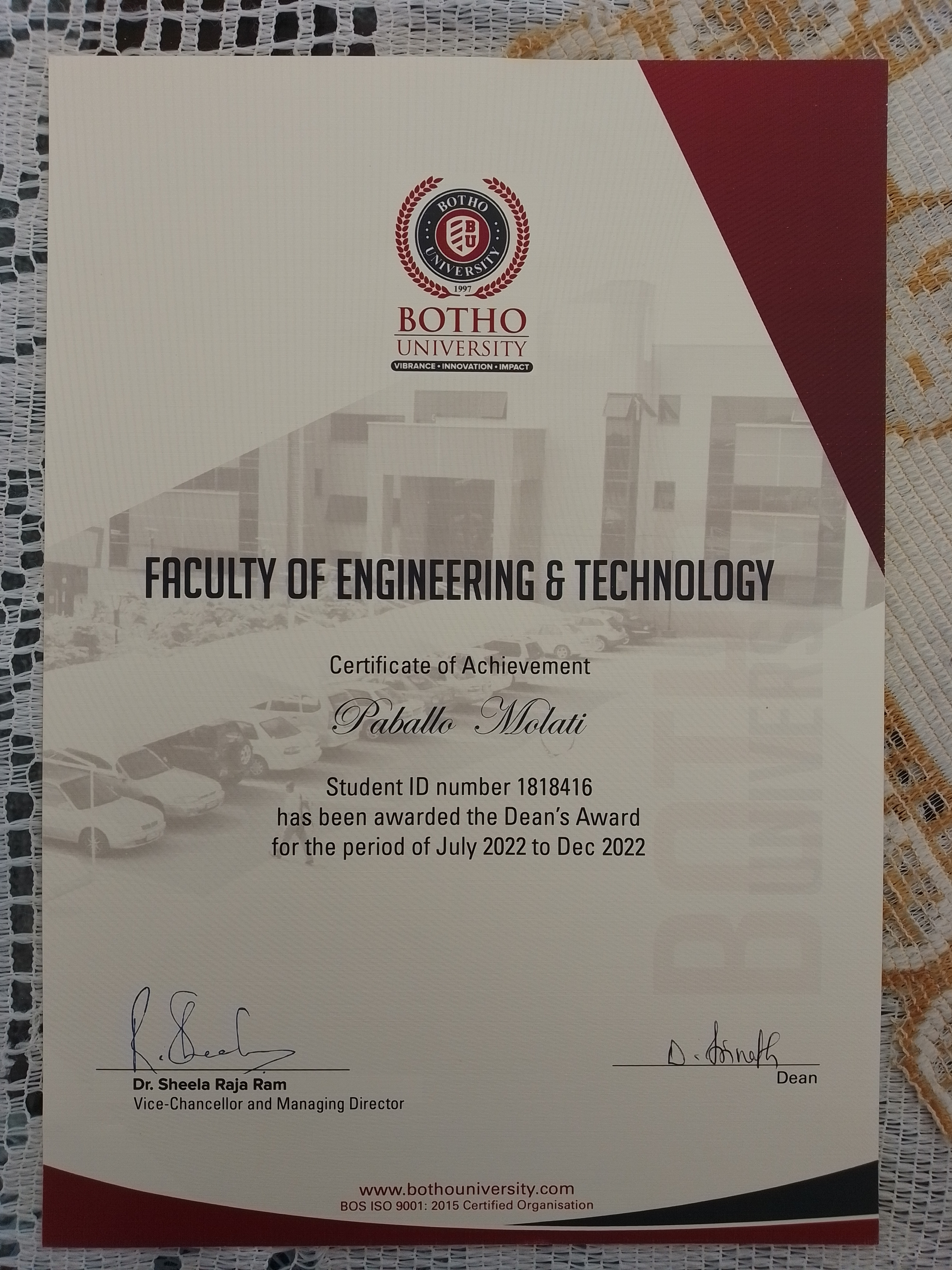 certificate